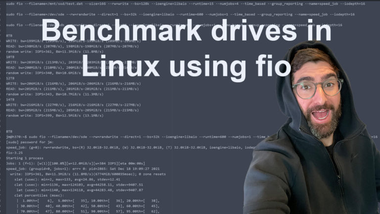 Benchmark drives with fio in Linux